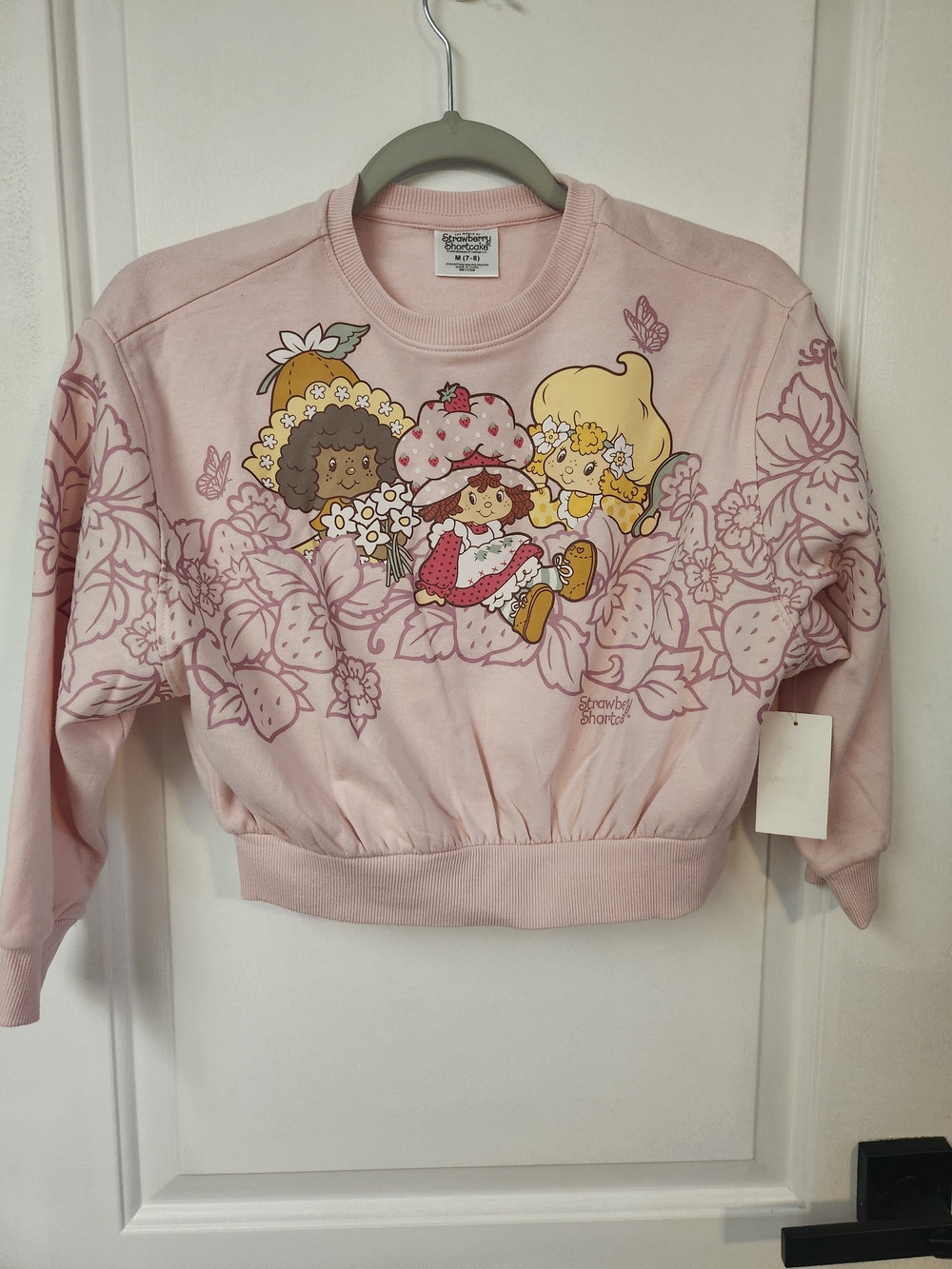 Strawberry Shortcake Pink Graphic Kids Sweatshirt